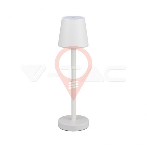 3W LED Table Lamp Rechargeable Touch Dimmable White Body 4000K