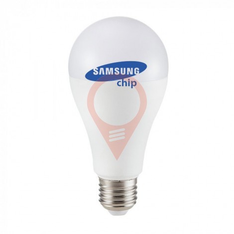 LED Bulb - SAMSUNG CHIP 15W E27 A65 Plastic Warm White