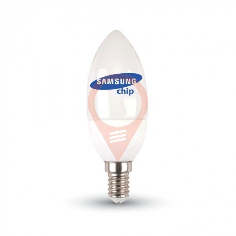 LED Bulb - SAMSUNG CHIP 4.5W E14 A++ Plastic Candle Natural White 