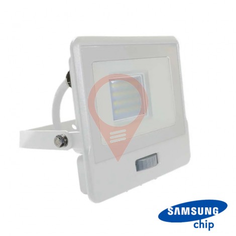 20W LED PIR Sensor Floodlight SAMSUNG Chip White Body 3000K 1M Cable