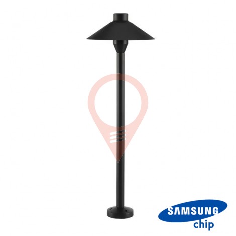 7W LED Garden Lamp Pole/Spike Black Body IP65 6400K