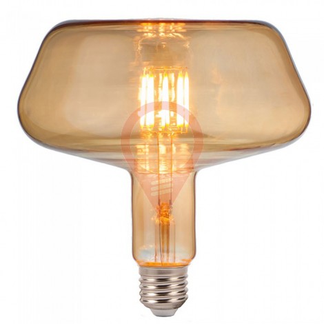 LED Bulb - 8W Filament E27 T180 Amber Glass 2200K 