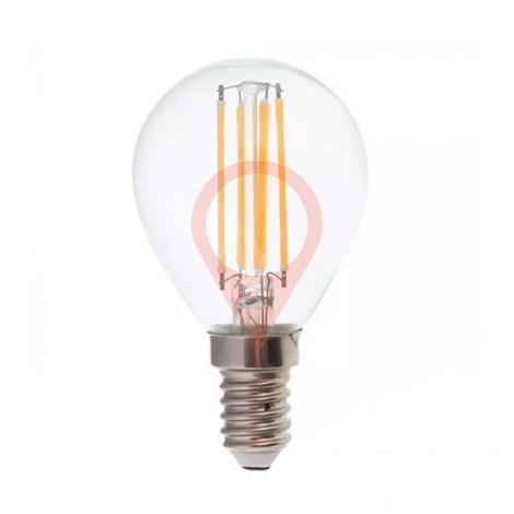 LED Bulb 6W Filament E14 P45 Clear Cover 2700K