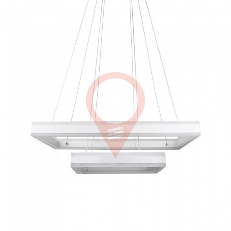 115W Soft Light Chandelier Dimmable Square White 3000K