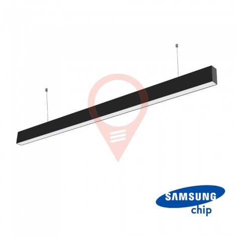 LED Linear Light SAMSUNG Chip - 40W Hanging Suspension Black Body 6400K
