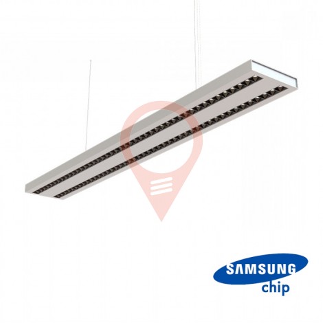 LED Linear Light SAMSUNG Chip - 60W Hanging Linkable Silver Body 4000K