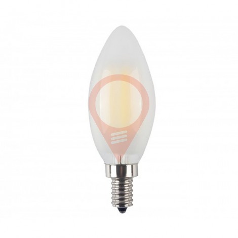Filament LED Candle White cover Bulb - 4W E14 White