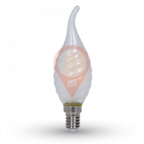 LED Bulb - 4W Filament E14 Frost Cover Twist Candle Tail 2700K 