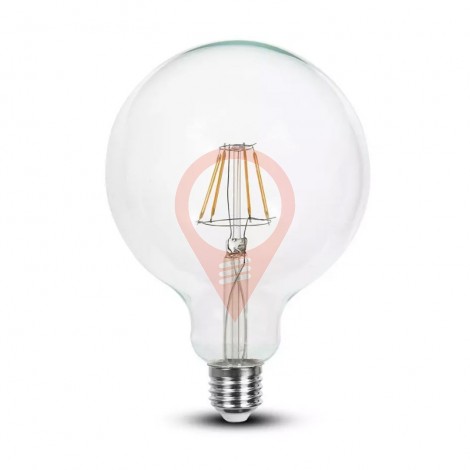 LED Bulb 6W Filament E27 G125 Clear Cover 6400K