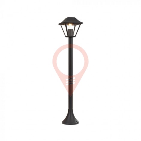 Pole Lamp 1 x E27 950mm IP44 Black 