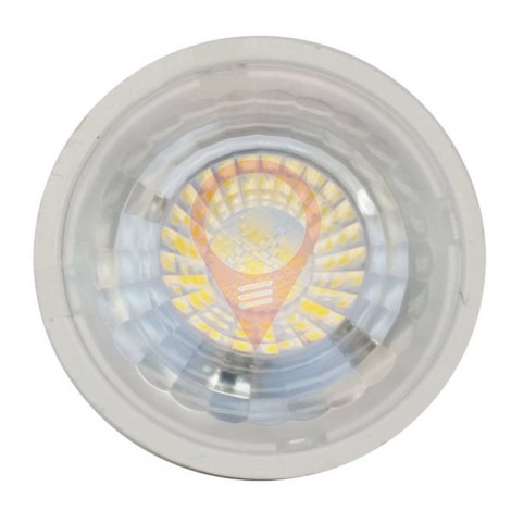 LED Spotlight - 7W GU10 Plastic with Lens Warm White Dimmable