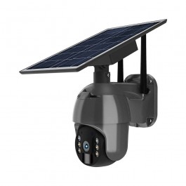 WIFI HD Smart Solar Energy PTZ Camera with Sensor Black Body