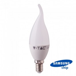 LED Bulb - SAMSUNG Chip 5.5W E14 Plastic Candle Flame 6400K