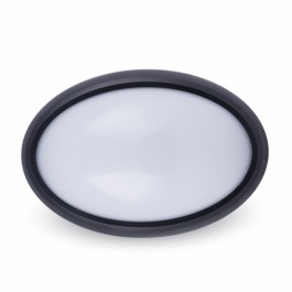 8W Dome Light Oval Black Body Natural White Waterproof 
