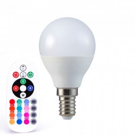 LED Bulb - 3.5W E14 P45 Dimming Brightness RF Control RGB + 6400K