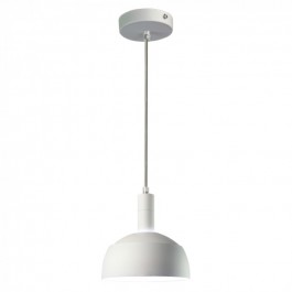 Plastic Pendant Lamp Holder E14 With Slide Aluminum Shade White