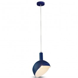 Plastic Pendant Lamp Holder E14 With Slide Aluminum Shade Blue