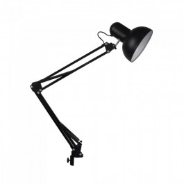 Designer Table Lamp Adjustable Metal Bracket + Switch & E27 Holder Hookup - Black 