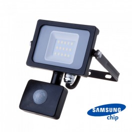 10W LED Sensor Floodlight SAMSUNG CHIP Cut-OFF Function Black Body 3000K