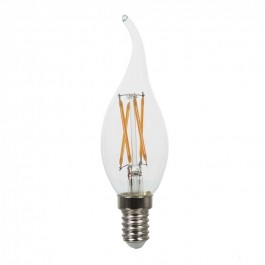 LED Bulb - 4W Filament Cross E14 Candle Flame White
