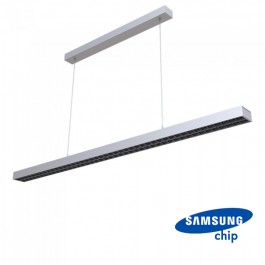 LED Linear Light SAMSUNG Chip - 60W Hanging Non-Linkable Silver Body 4000K 