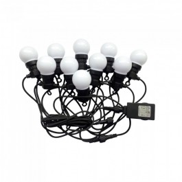 LED String Light 10m. 20 x 0.5W EU Bulbs 6000K