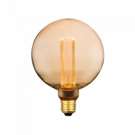 LED Bulb - 4W ART Filament Candle E27 G125 Amber Glass 1800K±200K