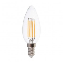 LED Bulb 5.5W Filament E14 Dimmable Clear Cover Candle 4000K