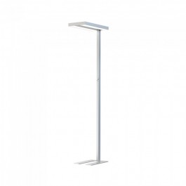 80W LED Floor Lamp Knob Dimming Up/Down Silver Square 4000K