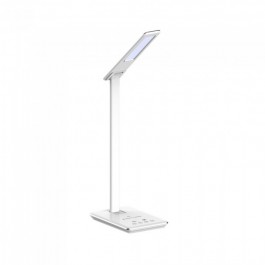 5W LED Table Lamp 3 in 1 Wireless Charger Square White Body 