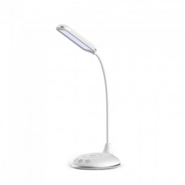 5W LED Table Lamp 3 in 1 Wireless Charger Round White Body 