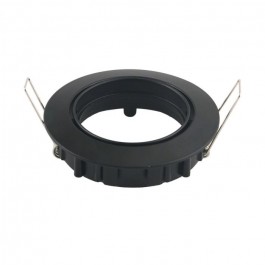 GU10 Fitting Round Movable Black