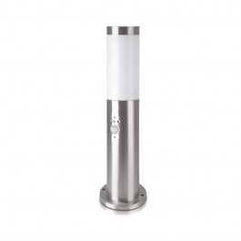 E27 Bollard Lamp 45cm PIR Sensor Stainless Steel Body Satin Nickel IP44