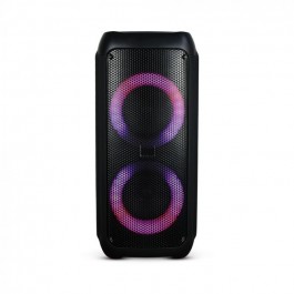 35W Rechargeable Trolley Speaker One Wired Microphone RF Control RGB 2 x 6.5 inch