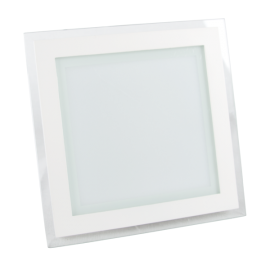 18W LED Mini Panel Glass - Square, Warm White