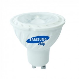 LED Spotlight SAMSUNG CHIP - GU10 6.5W  Ripple Plastic 110`D 4000K