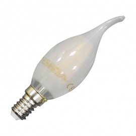 LED Bulb - 4W Filament E14 Frost Cover Candle Flame White