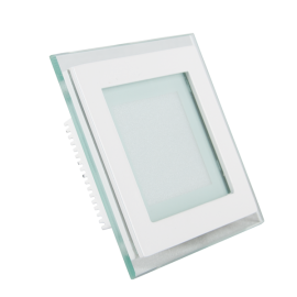 6W LED Mini Panel Glass - Square, White