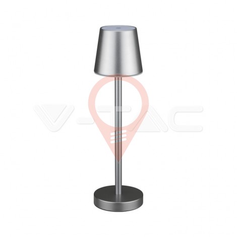 3W LED Table Lamp Rechargeable Touch Dimmable Grey Body 4000K
