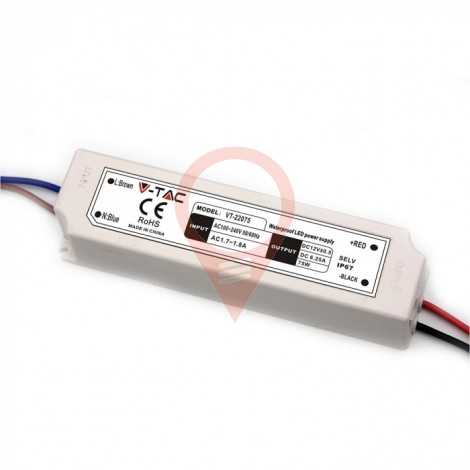 Sursa Alimentator LED EMC - 75W 12V 5A Plastic IP67