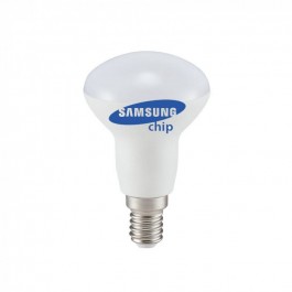 Bec LED - SAMSUNG Chip 6W E14 R50 Plastic Alb Rece