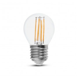 LED Bulb 6W Filament E27 G45 Clear Cover 6400K 130lm/W