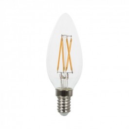 Bec LED - 4W Filament E14 Twist Lumânare Alb Cald