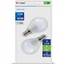 Bec LED - 5.5W E14 P45 Alb Natural 2 Buc./Pachet 