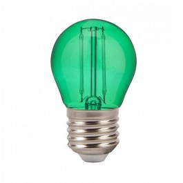 LED Bec - 2W Filament E27 G45 Verde 