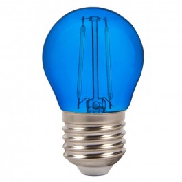 LED Bec - 2W Filament E27 G45 Albastru