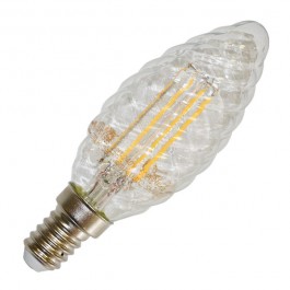 Filament LED Twist Lumânare Bulb - 4W E14 Alb Cald