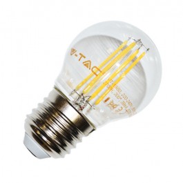 Bec LED - 4W Filament E27 G45 Alb Cald