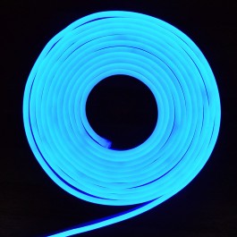 Neon flex LED SMD2835 - 120 LED Albastru Impermeabil, 10 metri