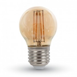 Filament Bec LED Amber - 4W E27 G45 Alb Cald